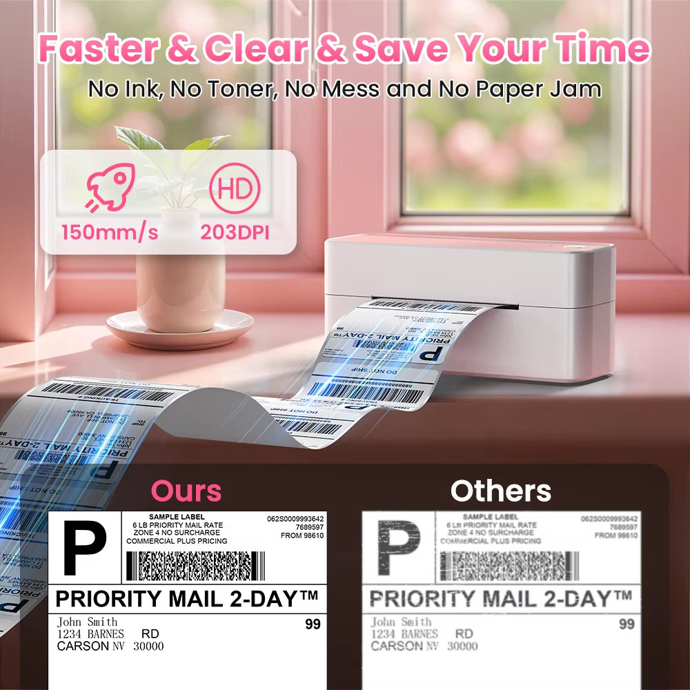 241 Bluetooth Thermal Label Printer Wireless Small Shipping Label Printer 4X6 Compatible with Iphone Android Mac Window